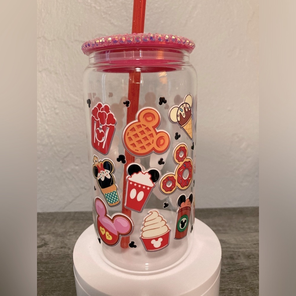 Disneys Park Treats Hand Crafted Glass Tumber - Picture 1 of 7